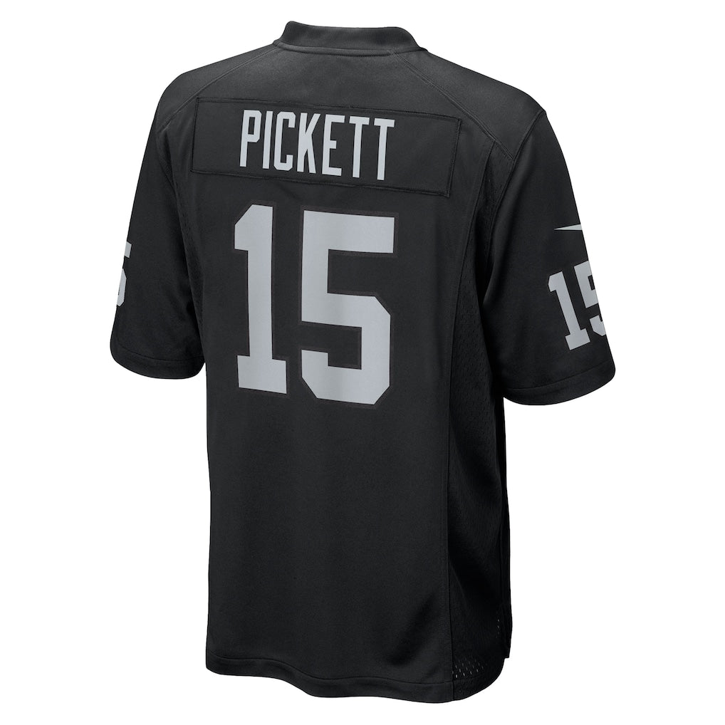 tocy LV.Raiders #15 Kenny Pickett Black Team Game Jersey