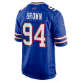 Tocy B.Bills #94 Andrew Brown Royal Game Player Jersey