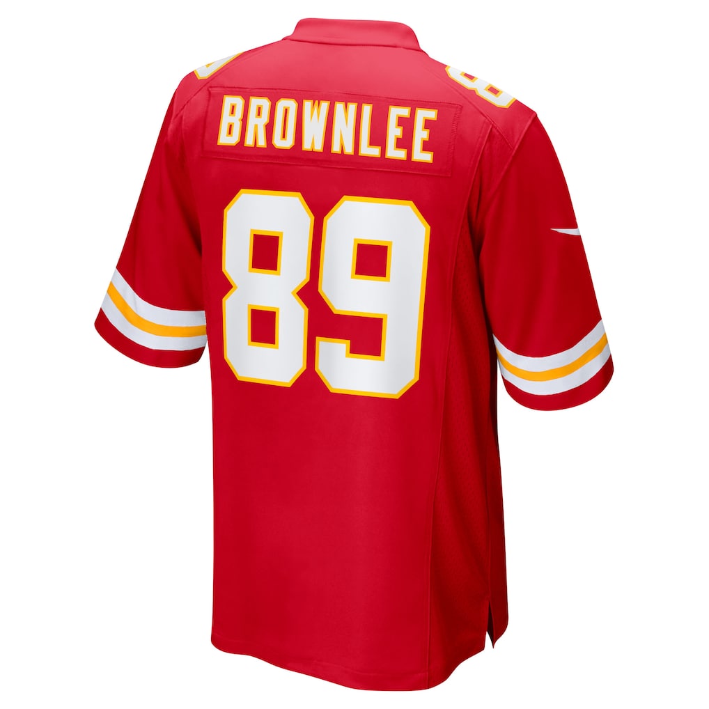 tocy KC.Chiefs #89 Jason Brownlee Red Team Game Jersey