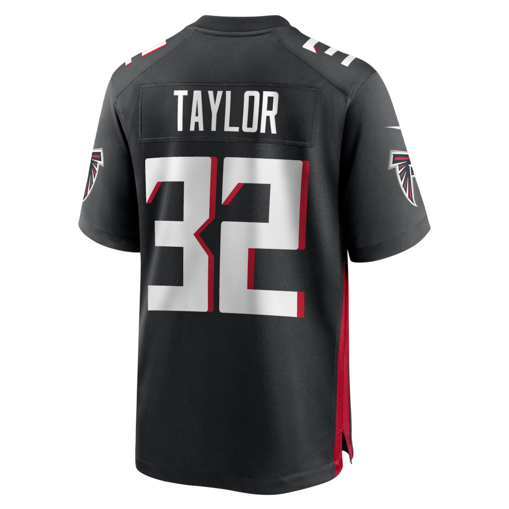 Tocy A.Falcons #32 Keith Taylor Black Team Game Jersey