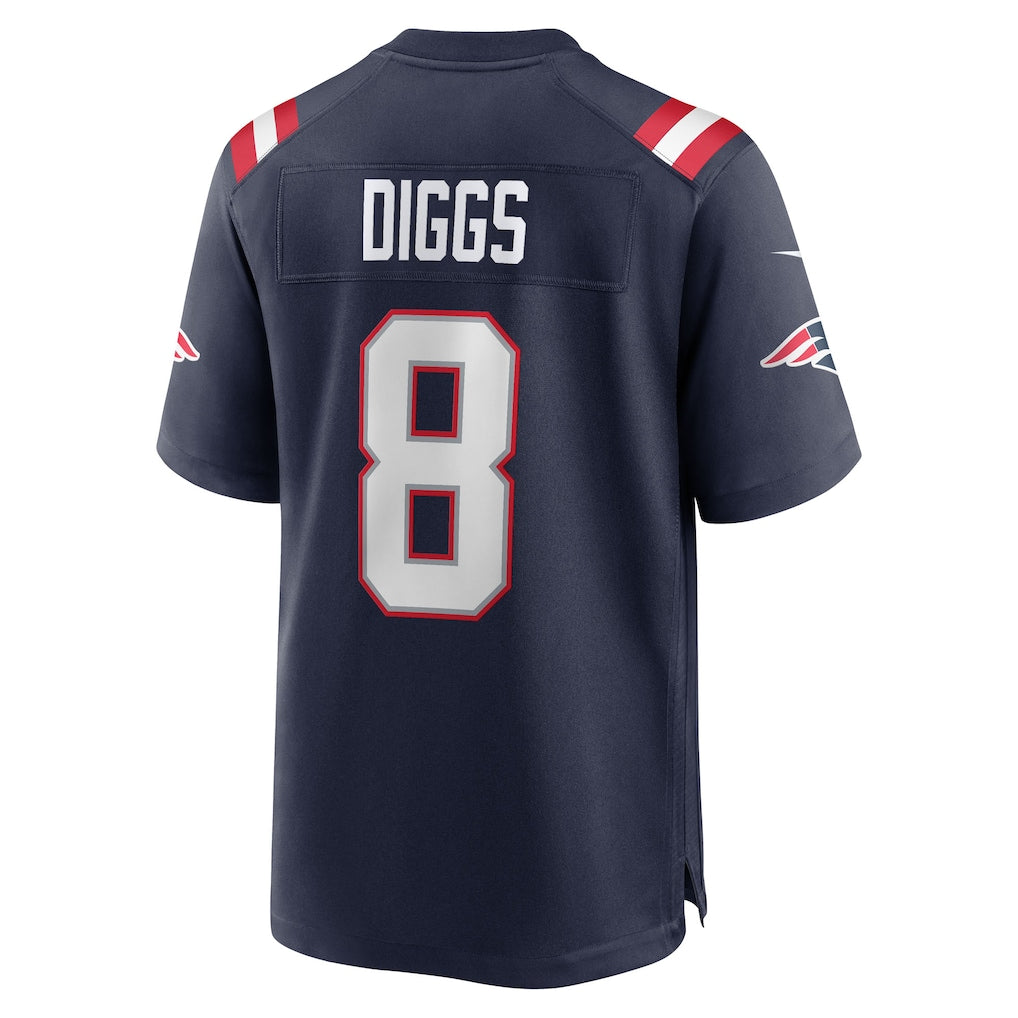 Tocy NE.Patriots #8 Patriots Stefon Diggs Navy Game Jersey