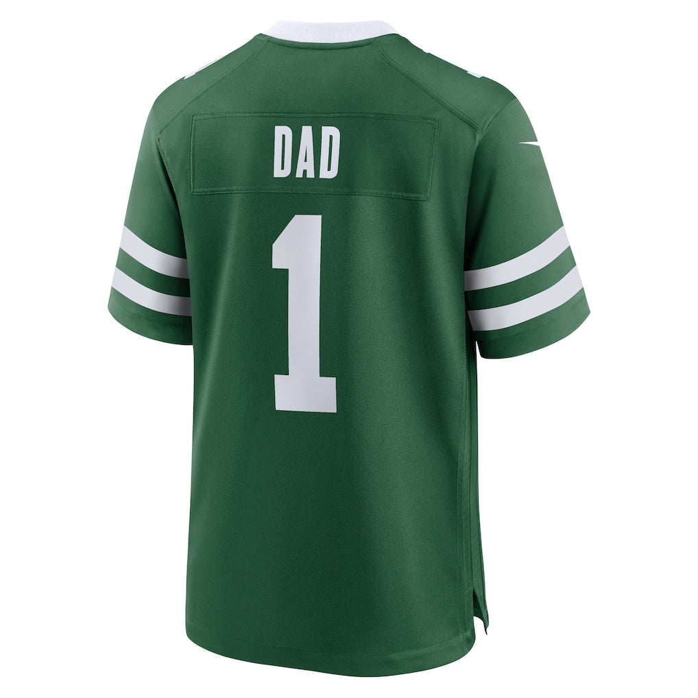 Tocy NY.Jets #1 Dad Legacy Green Game Jersey