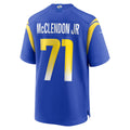tocy LA.Rams #71 Warren McClendon Jr. Royal Team Game Jersey
