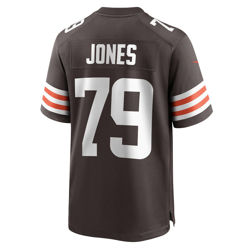 Tocy C.Browns #79 Dawand Jones Brown Team Game Jersey