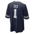 Tocy D.Cowboys #1 Dad Navy Game Jersey