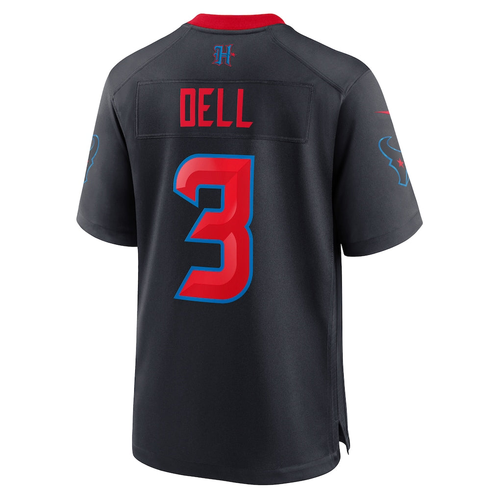 Tocy H.Texans #3 Tank Dell Navy 2nd Alternate Game Jersey