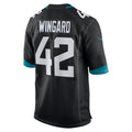 Tocy J.Jaguars #42 Andrew Wingard Black Alternate Game Jersey