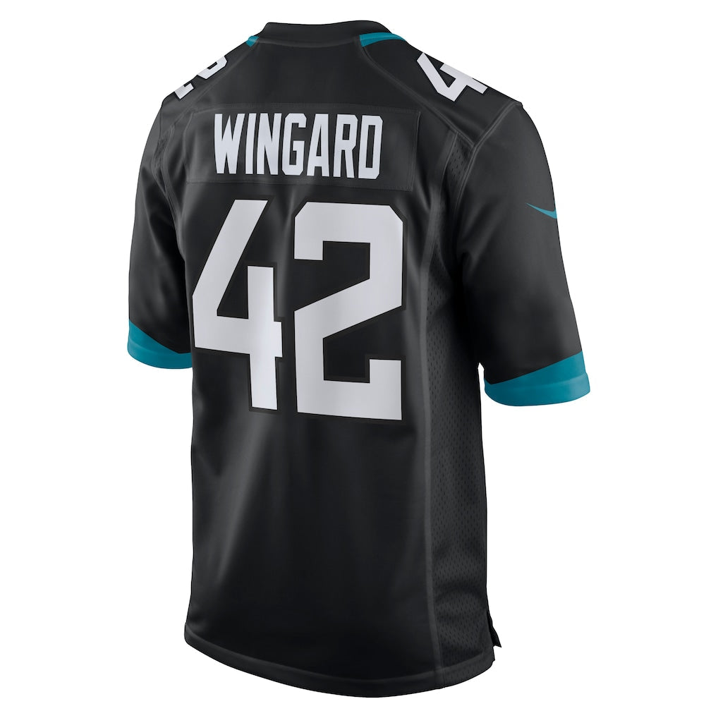 Tocy J.Jaguars #42 Andrew Wingard Black Alternate Game Jersey