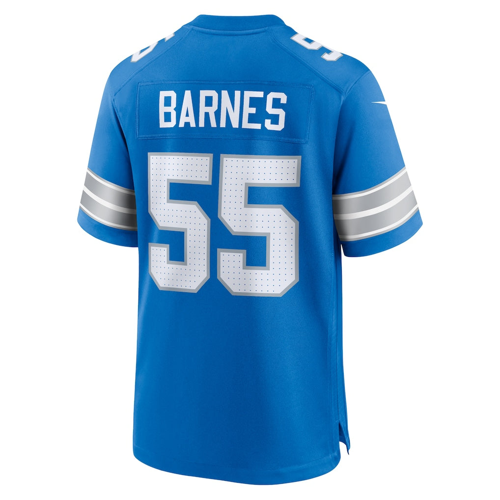 Tocy D.Lions #55 Derrick Barnes Blue Team Game Jersey
