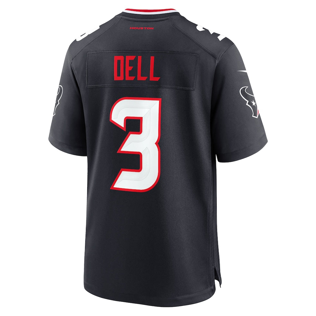 Tocy H.Texans #3 Tank Dell Navy Game Jersey