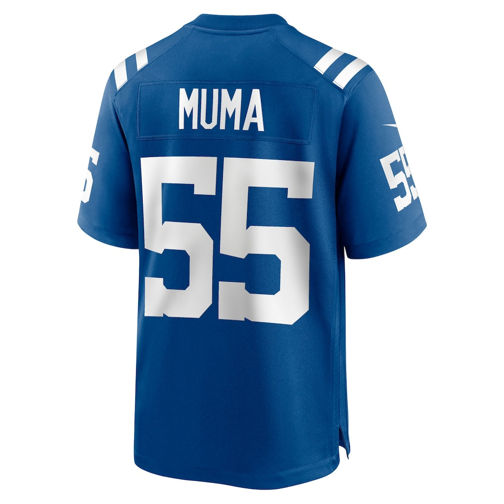 Tocy IN.Colts #55 Chad Muma Royal Team Game Jersey