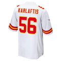 tocy KC.Chiefs #56 George Karlaftis White Away Game Player Jersey