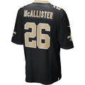 Tocy NO.Saints #26 Deuce McAllister Black Game Retired Player Jersey