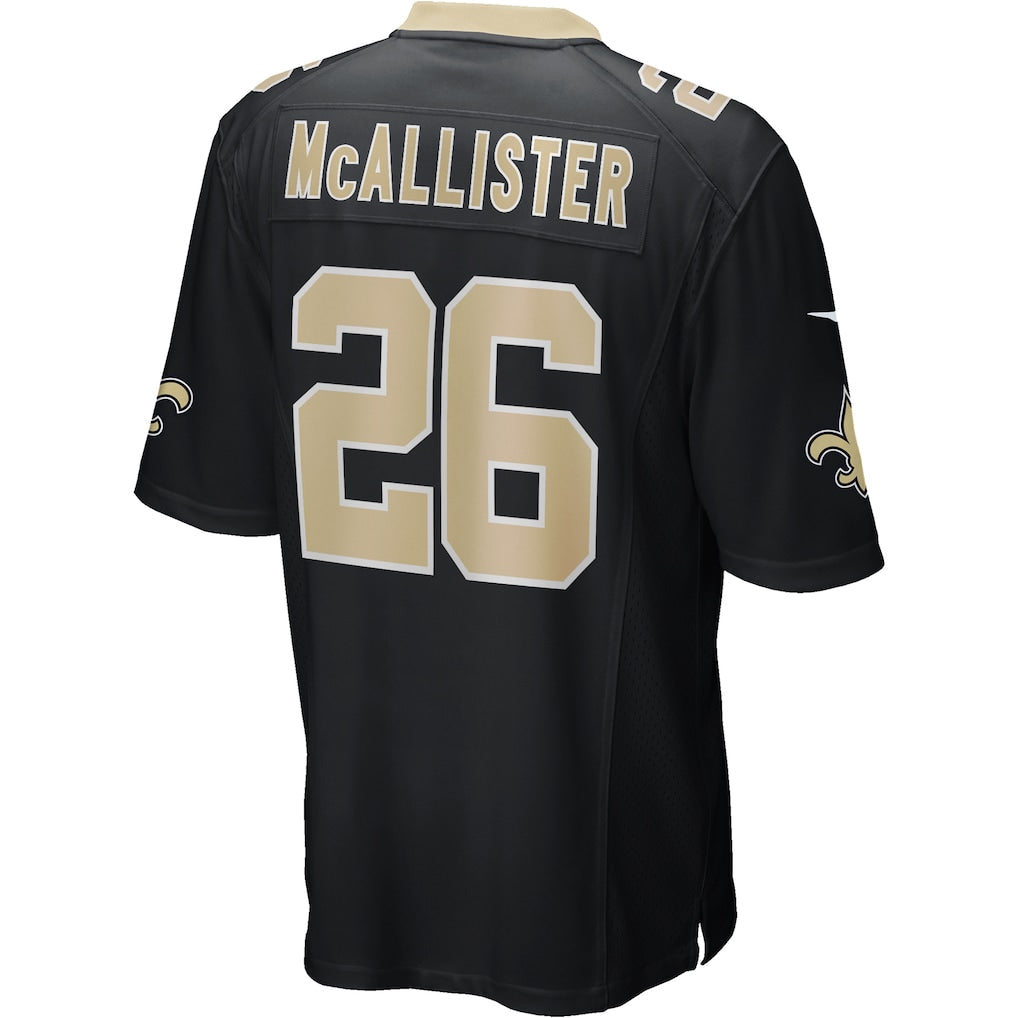 Tocy NO.Saints #26 Deuce McAllister Black Game Retired Player Jersey