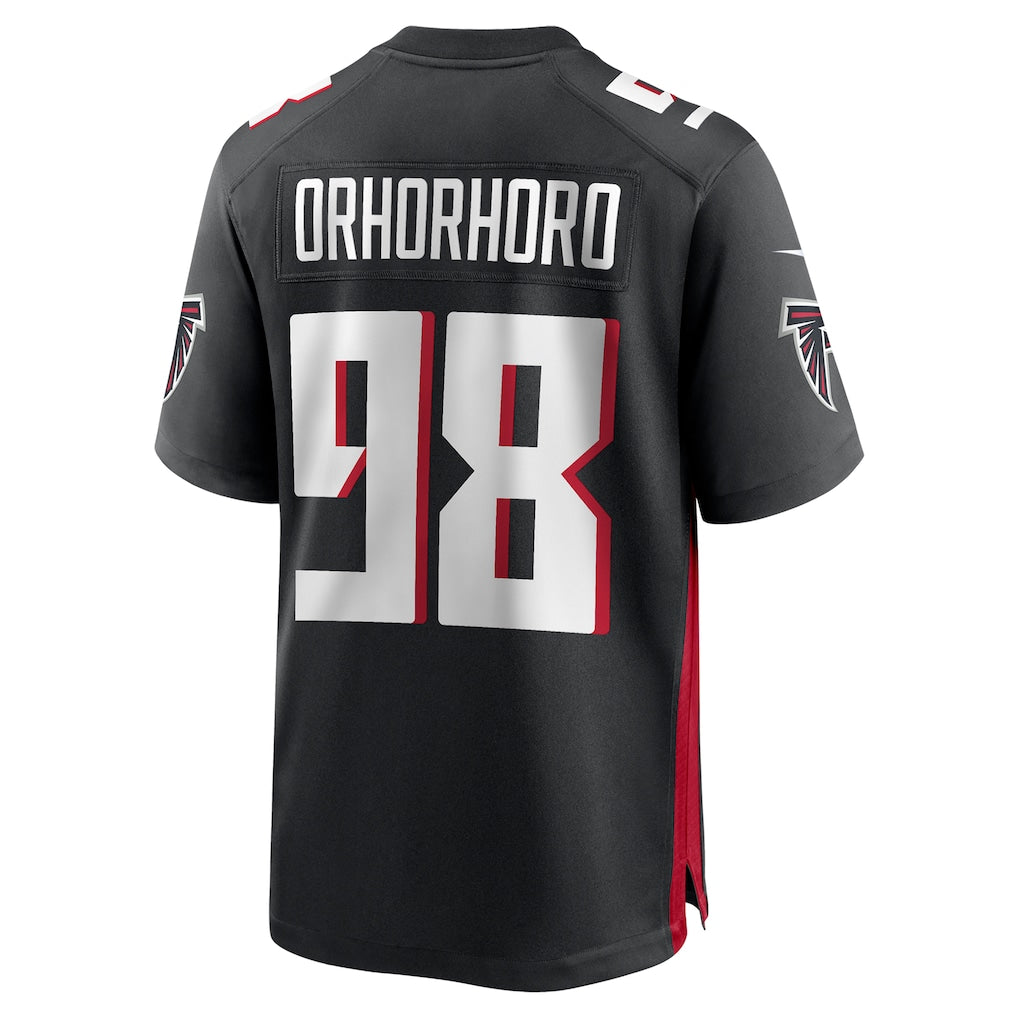 Tocy A.Falcons #98 Ruke Orhorhoro Black Game Retired Player Jersey