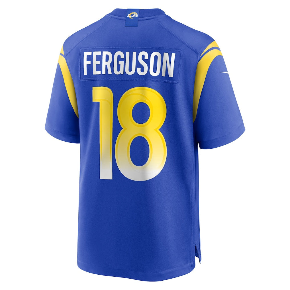 tocy LA.Rams #18 Terrance Ferguson Royal Team Game Jersey