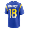 tocy LA.Rams #18 Terrance Ferguson Royal Team Game Jersey