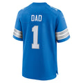 Tocy D.Lions #1 Dad Blue Game Jersey