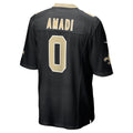 Tocy NO.Saints #0 Ugo Amadi Black Team Game Jersey