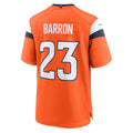 Tocy D.Broncos #23 Jahdae Barron Orange Team Game Jersey