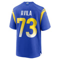 tocy LA.Rams #73 Steve Avila Royal Home Game Jersey