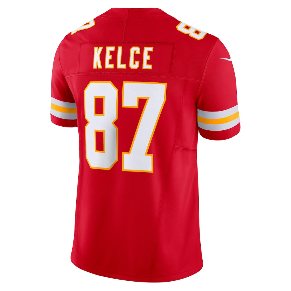 tocy KC.Chiefs #87 Travis Kelce Red Vapor F.U.S.E. Limited Jersey