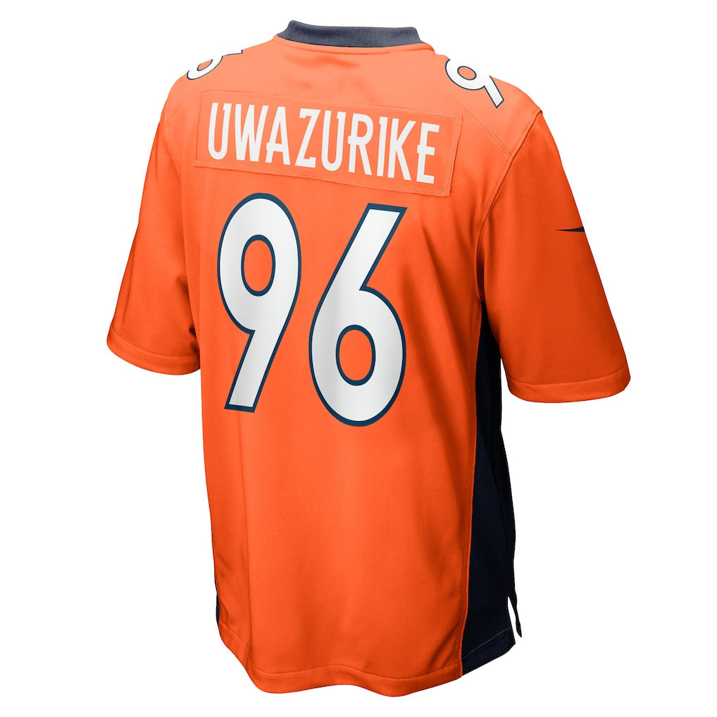 Tocy D.Broncos #96 Eyioma Uwazurike Orange Game Player Jersey