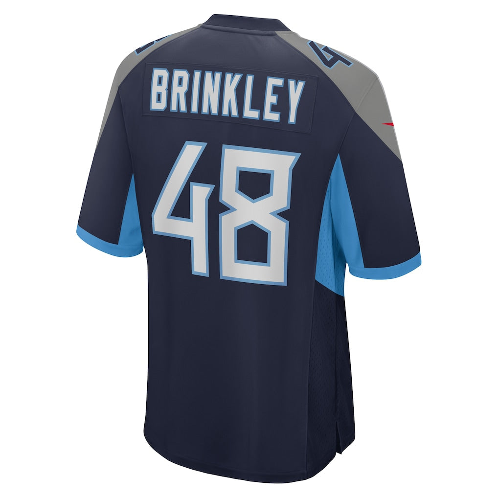 Tocy T.Titans #48 Beau Brinkley Navy Game Jersey
