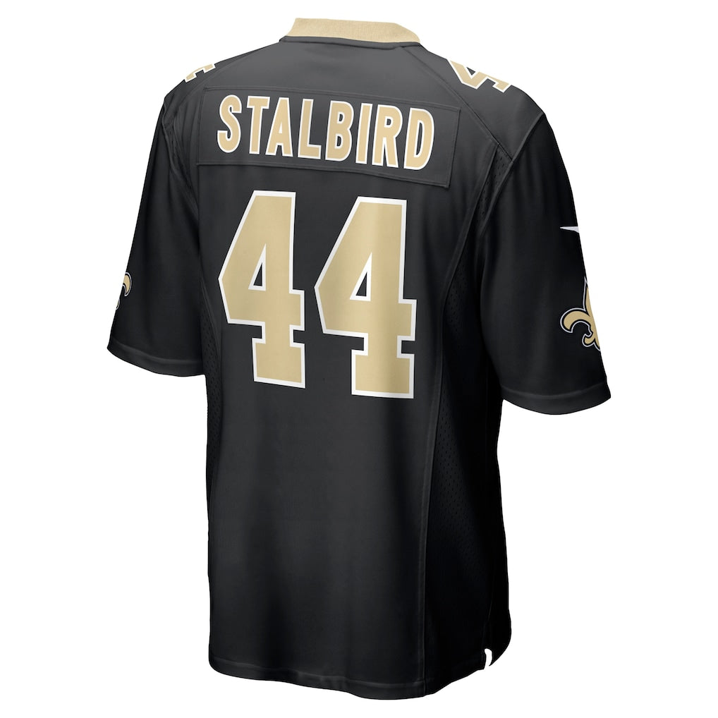 Tocy NO.Saints #44 Isaiah Stalbird Black Team Game Jersey