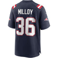 Tocy NE.Patriots #36 Lawyer Milloy Navy Game Retired Player Jersey
