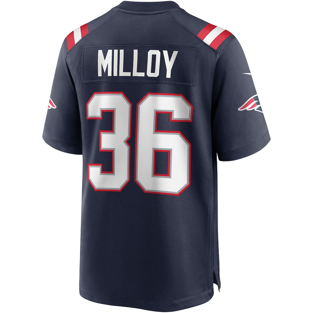 Tocy NE.Patriots #36 Lawyer Milloy Navy Game Retired Player Jersey