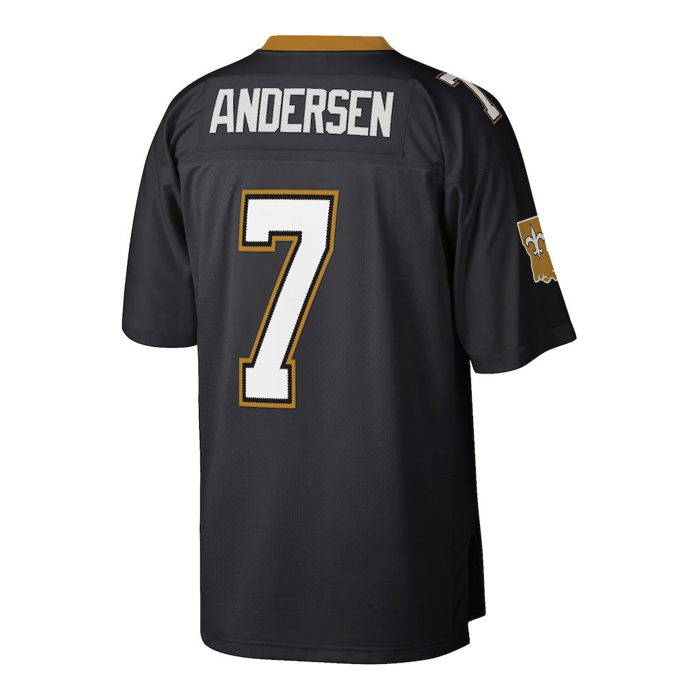 Tocy NO.Saints #7 Morten Andersen Mitchell & Ness Black Retired Player Legacy Replica Jersey